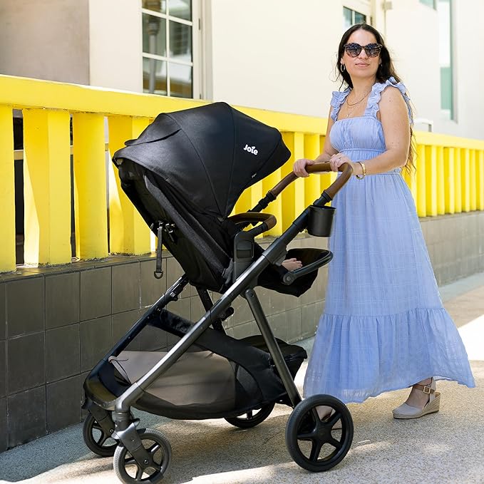 Ginger and Rue Travel System - 4-in-1 Travel System with Lightweight Baby Car Seat and an Included Anti-Rebound Base for Easy Install and Pramette Stroller (Twilight)