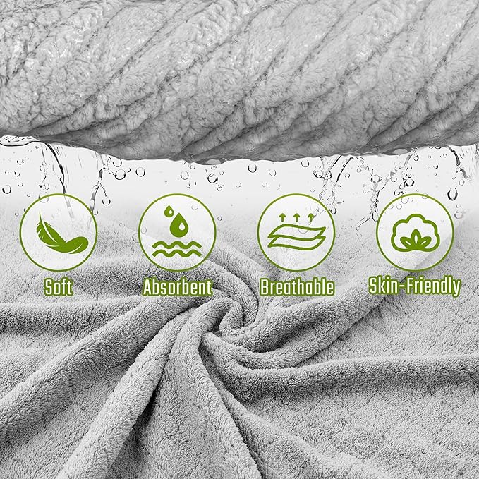 Toddler Bath Towel Hooded Kids Towels Baby Bath Towels for Boy Girl 0-5 Year, 2-Pack Thick Absorbent Toddler Towels with Hood Kids Bath Towel, Large 50''x32'' Baby Hooded Towel for Kids