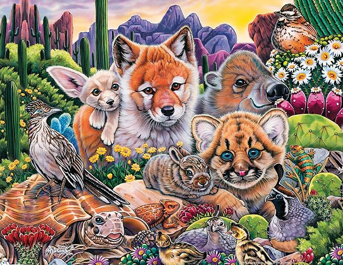 Masterpieces World of Animals 100 Piece Jigsaw Puzzle for Kids - Desert Friends - 11.5"x15"