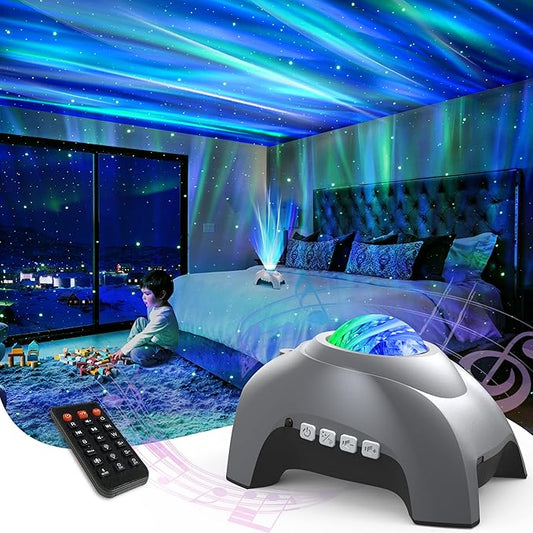 Aurora Projector - AIRIVO Star Projector for Kids Adults, Night Light Projector Bluetooth Speaker White Noise, Galaxy Projector Northern Lights for Bedroom Decor, Party, Ceiling