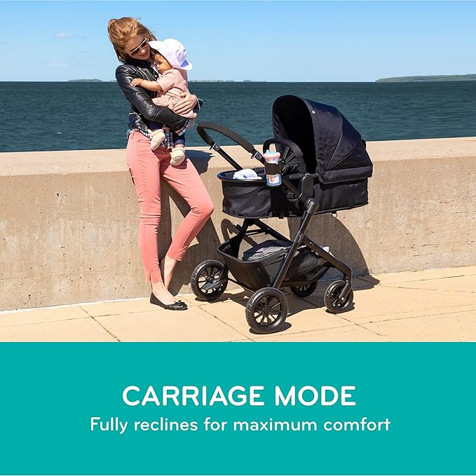 Evenflo Pivot Modular Travel System with LiteMax Infant Car Seat (Casual Gray)