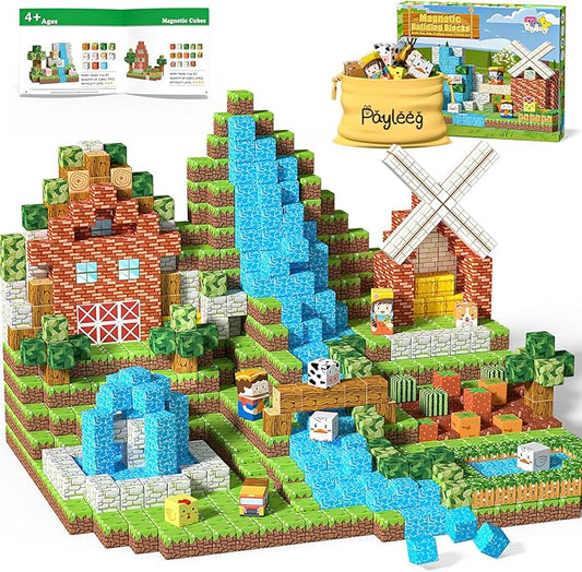 Magnetic Blocks Building Toys for Kids Ages 4-8 5-7 8-12 Year Old, Magnetic Cubes Tiles Montessori Sensory Travel Toddler Boys Girls Toys Games Christmas Birthday Gifts