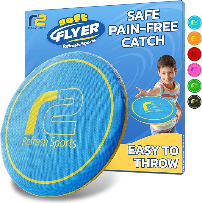Soft Disc Flying Toy - Doesn't Hurt to Catch - Best Stocking Stuffers For Kids & Adults All Ages - Gifts for Boys & Girls 4 5 6 7 8 9 10 11 12 13 + Year Old Boy - Beach Toys For Kids Outdoor Games