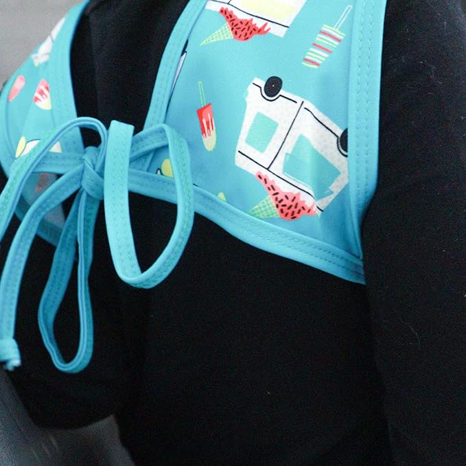 BapronBaby Ice Cream Truck Bapron - No Neck Tie Safer Bib for Baby & Toddler - Soft Waterproof Stain Resistant - Machine Washable - Sz Preschool 3-5yrs