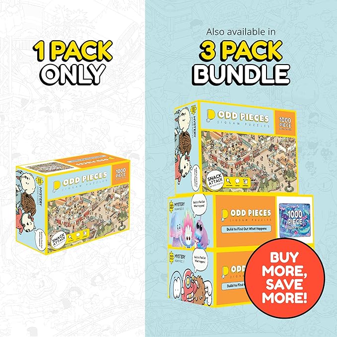 Odd Pieces Jigsaw Puzzles 1000 Pieces with Storytelling Comics, Secret Ending, Puzzle for Mystery Adults & Kids - 19.7'' x 27.6'' Frameable Magic Puzzle Art (Beyond The Kelp)