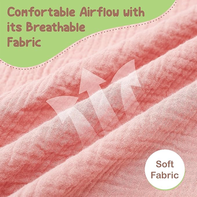 Premium Organic Breathable Muslin Nursing Cover for Breastfeeding - Privacy Breast Feeding Covers for Women - Multi-Use Nursing Cover Up - Soft & Lightweight Breastfeeding Covers (Pink)