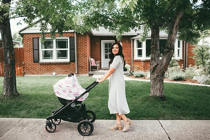 Copper Pearl Multi-Use Cover: Car Seat Covers, Nursing Cover, and Stroller Cover for Sun - Stretchy Fabric, All-Season Use, Stylish Designs, Easy Access for Moms - Grace