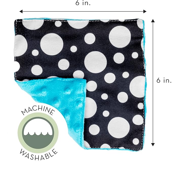 S&T INC. Crinkle Squares Baby Toys, 6 Inch x 6 Inch, Dots, 2 Pack