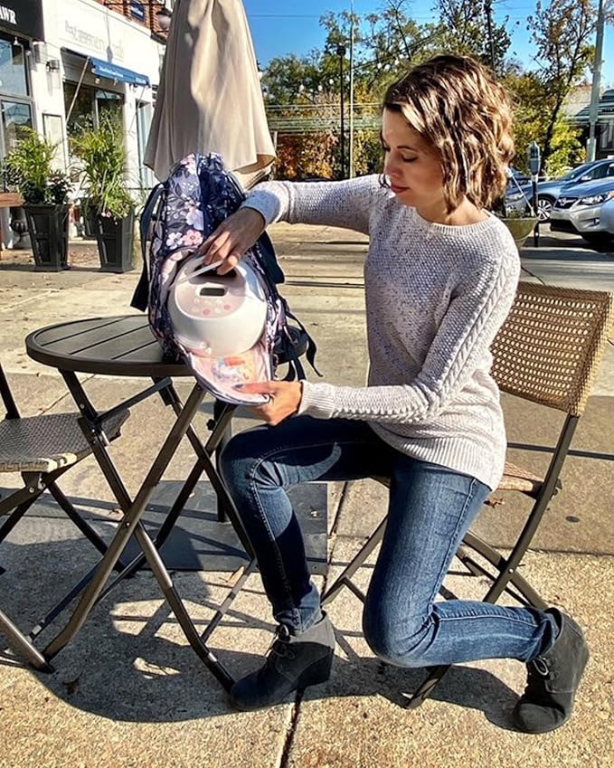 Sarah Wells Kelly Breast Pump Backpack & Tote - Insulated Pocket, Laptop Sleeve & Easy-Clean Design, Fits All Pumps, Diaper Bag for Moms (Le Floral)