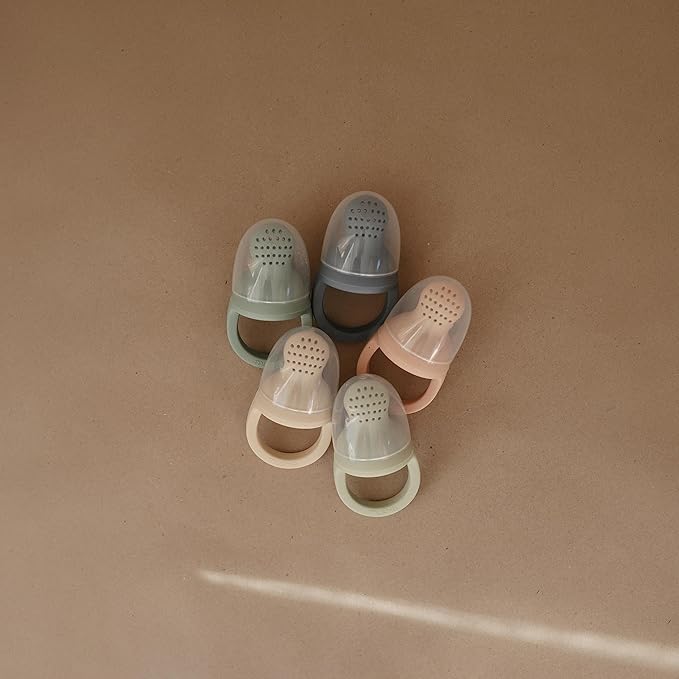 mushie Silicone Baby Fresh Fruit & Food Feeder Pacifier | 6 Months+ (Tradewinds)