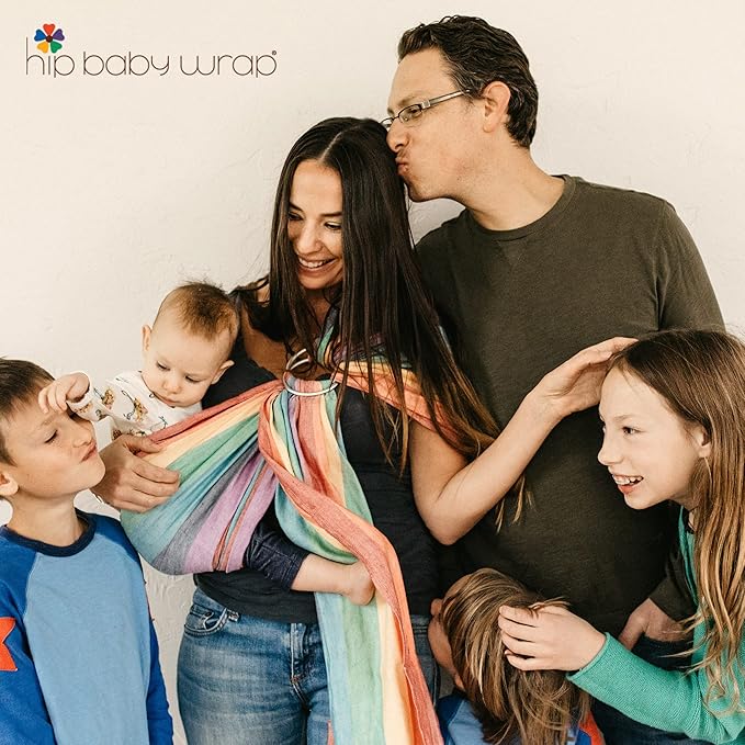Hip Baby Wrap Ring Sling Baby Carrier for Infants and Toddlers - Beautiful, 100% Soft Cotton Baby Wraps Carrier for Babies 8-35 lbs - Perfect Baby Shower Gifts Moms and Dads - Nursing Cover (Fern)