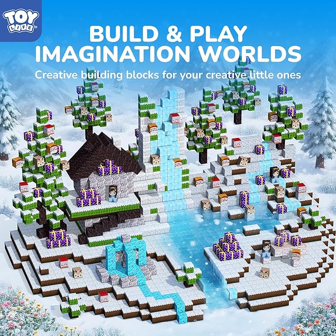 Magnetic Blocks, 154 Pcs Mine Magnet Block Set Build Frozen Princess Castle World for Kids Age 3+ Year Old Boys Girls, Magnetic Building Blocks for Toddler