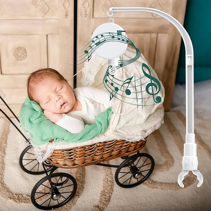 23 inches DIY Baby Crib Mobile Arm,Mobile arm for Crib,Nursery Mobile arm,Baby Mobile Hanger, The Claw Part Can be Adjusted Width，DIY Toy Decoration