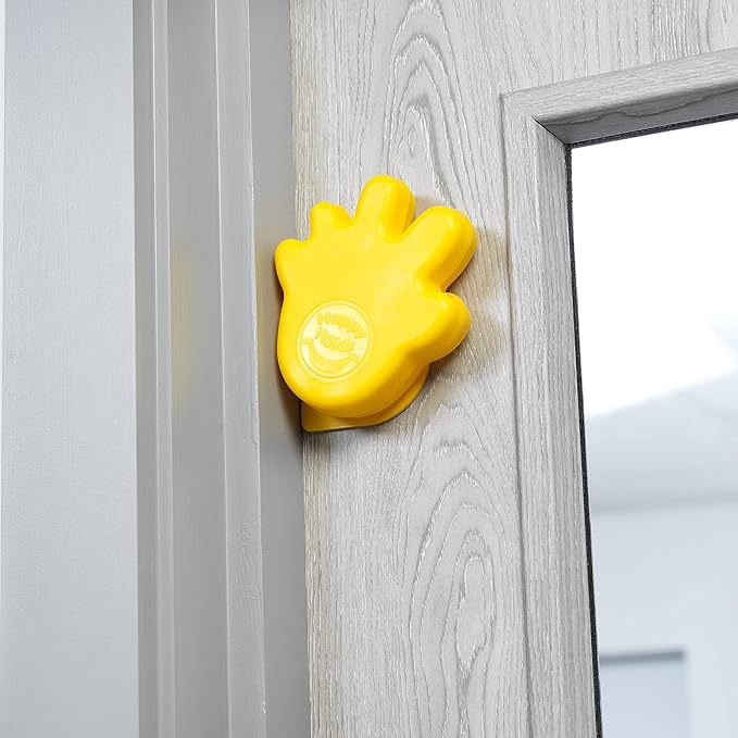 Happy Hands Anti Slam Child Door Safety Finger Trap Stoppers - 2 Pack … (Yellow)