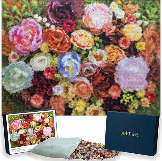 Botanical Reverie Puzzle, Premium 1000 Piece Jigsaw Puzzle for Adults, Glare-Free, Soft-Touch Puzzles, Made in USA, 26.6" x 19.25"