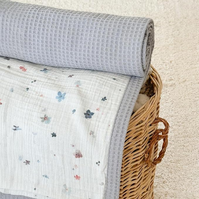 Personalized Baby Blanket with Name – Handmade 100% Organic Cotton Newborn Gift | Custom Knit Blanket for Boys, Girls, Kids & Baby Showers