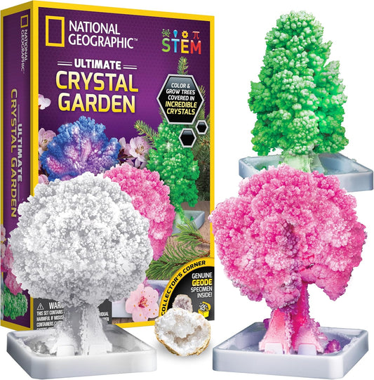 NATIONAL GEOGRAPHIC Craft Kits for Kids - Crystal Growing Kit - Grow a Crystal Garden in Just 6 Hours, Educational Craft Art Project, STEM Crafts for Girls Ages 8 9 10 11 & 12 (Amazon Exclusive)