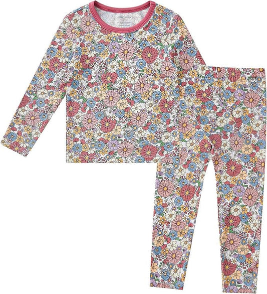 pureborn Baby Toddler Kids Viscose from Bamboo Pajamas Set Pjs 2pcs 18M-8Y