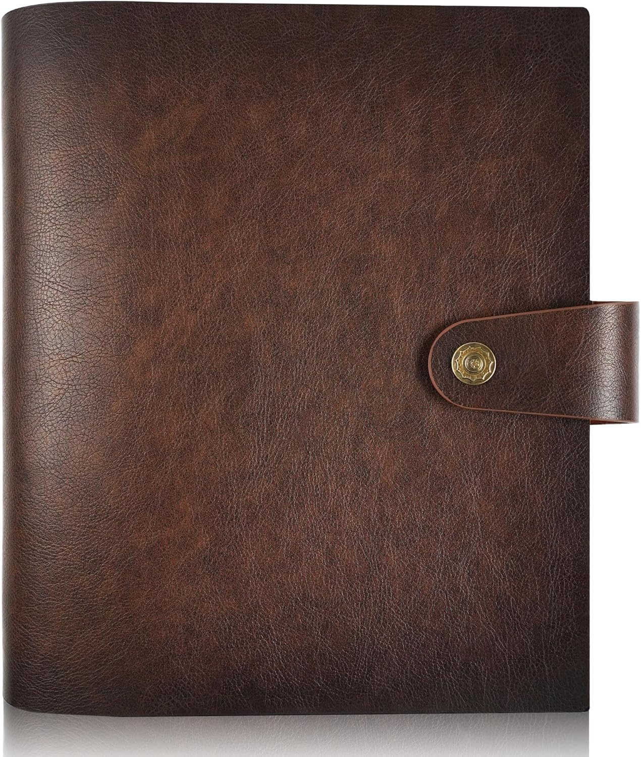 Genuine Leather Photo Album 4x6 for 300 Photos, with Writing Space of 40 Writing Paper, Binder Pocket, Travel Family Wedding Kids Graduation Ultrasound Baby Picture Album Scrapbook, Brown