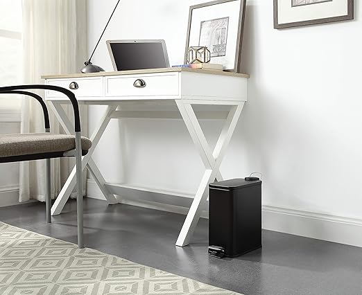 SunnyPoint 5 Liter(1.32 Gallon) Small Trash Can with Plastic Inner Buckets; Rectangle Bathroom, Office, Kitchen, and Bedroom Step On and Slow Close