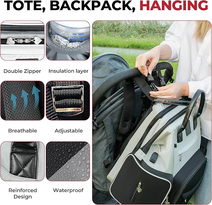 Award-Winning Eco-Friendly Smart Diaper Bag with Changing Station – 2025 Evergreen Winner, Premium All-in-One Backpack, Patent Pending, Heated Bottle Pockets, Trusted by Parents, Seen in Top USA Media
