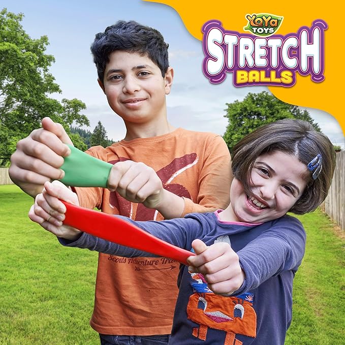 YoYa Toys Pull, Stretch and Squeeze Stress Balls - 3 Balls, Elastic Sensory Balls for Stress and Anxiety Relief, Autism and Special Needs Toys, Calming Fidgets for Kids and Adults, Ideal for Classroom