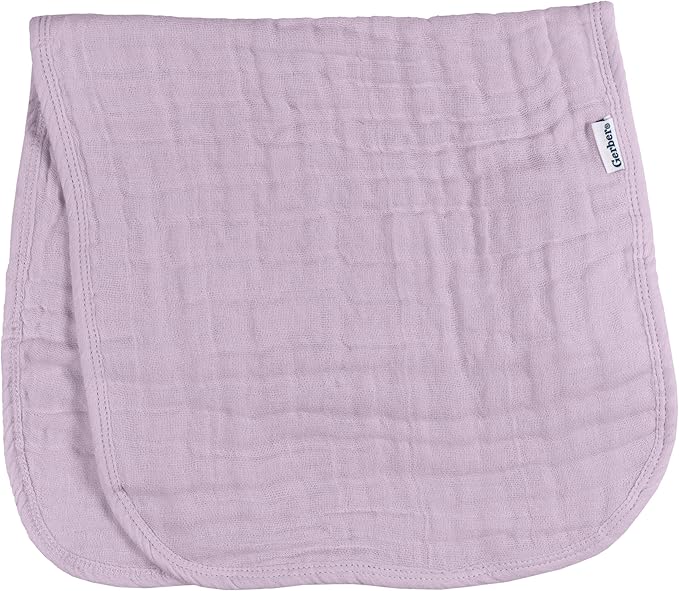 Gerber Baby Unisex Muslin Burp Cloths 6-Pack, Multi Rainbow, Large Size 20" x 10"