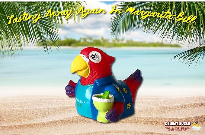 CelebriDucks - Tasting Away Again in Margarita-Bill - Floating Rubber Ducks - Collectible Bath Toy Gift for Kids & Adults of All Ages