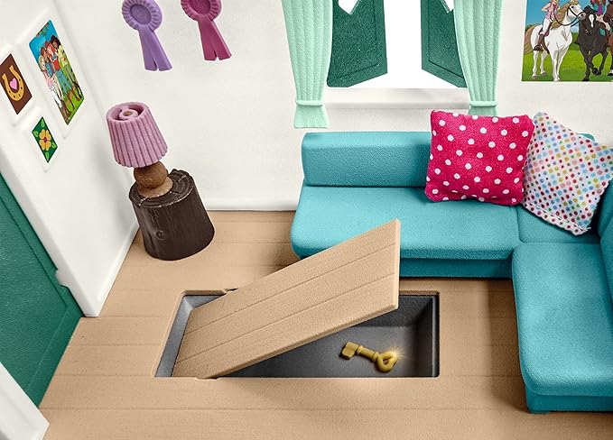 Schleich Horse Club, Horse Gifts for Girls and Boys, Camper for Secret Club Meetings Horse Set with Toy Horse Figurine, 43 Pieces, Ages 5+