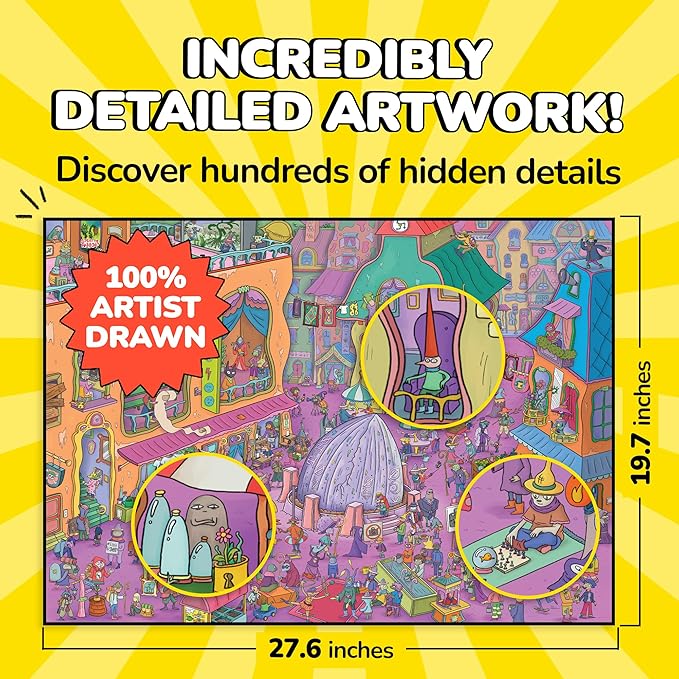 Odd Pieces Jigsaw Puzzles 1000 Pieces with Storytelling Comics, Secret Ending, Puzzle for Mystery Adults & Kids - 19.7'' x 27.6'' Frameable Magic Puzzle Art (Shutterbug)