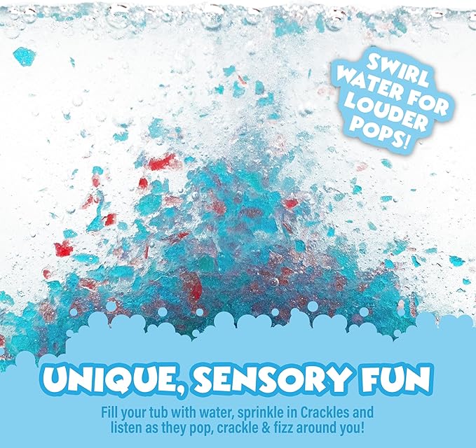 Tub Works® Bath Crackles Bath Toy, Variety 12 Pack | Nontoxic & Fragrance-Free | Makes Bath Water Crackle & Pop for a Unique Kids Bath | Swirl Water for Fizzy Fun | Sensory Kids & Toddler Bath Toys