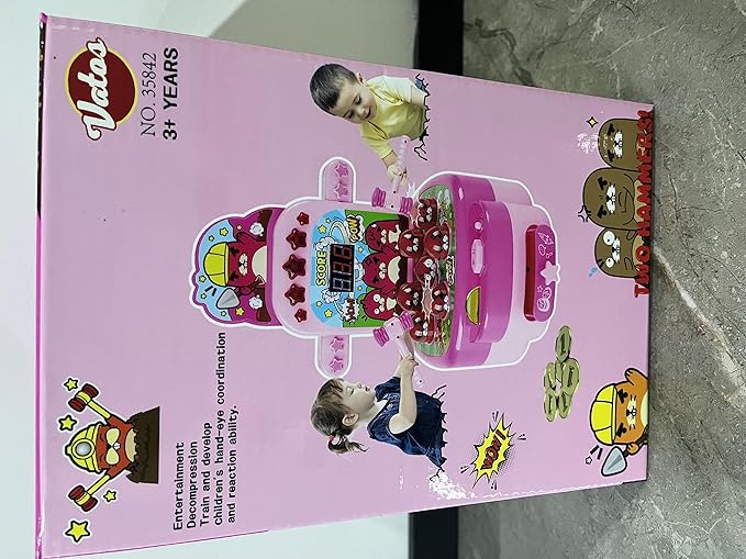 VATOS Hammer Game, Mini Electronic Arcade Game with 2 Hammers, Pounding Toys Toddler Toys for 3 4 5 6 7 8 Years Old Boys Girls, Developmental Toy Interactive Toy