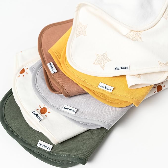 Gerber Baby Unisex Burp Cloths Rust Tan, Size 10.5" x 21" (Pack of 60)