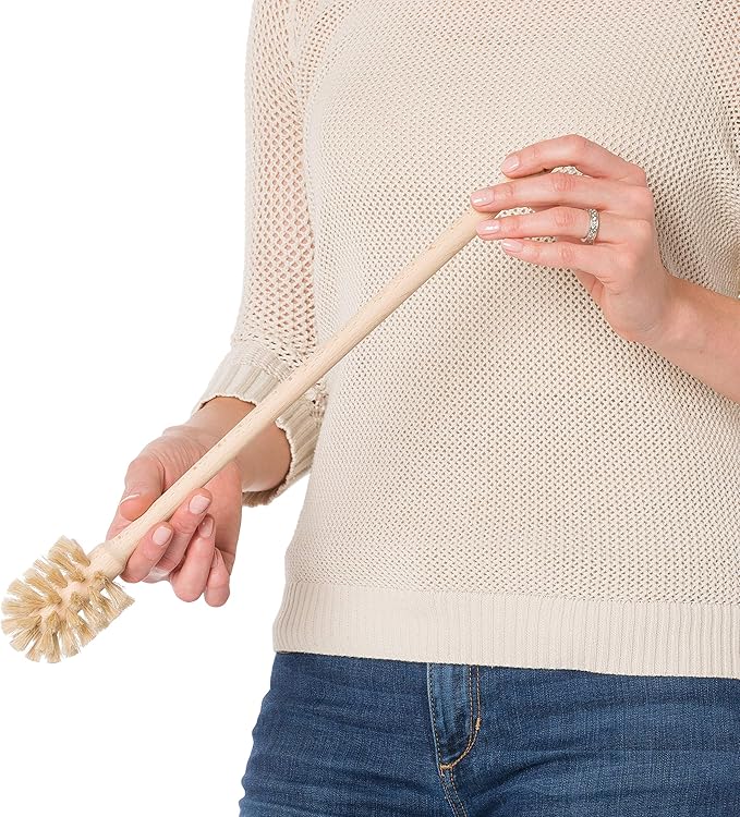 REDECKER Extra Long Bottle Brush Cleaner: Durable Horsehair and Beechwood Handle, Ideal for Vases, Pitchers, Mugs, and Baby Bottles, 16-1/2 Inch, Dense Natural Bristles, Made in Germany