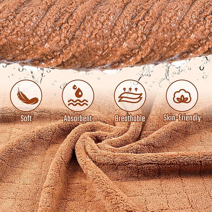 Toddler Bath Towel Kids Bath Towels Baby Towels with Hood Toddler Towels for Boy Girl 0-5 Years, 2-Pack Absorbent Baby Bath Towels Hooded Kids Beach Towel Large 50''x32''