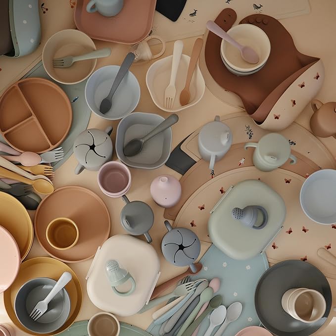 mushie Silicone Placemat for Kids | BPA-Free Non-Slip Design (Planets)