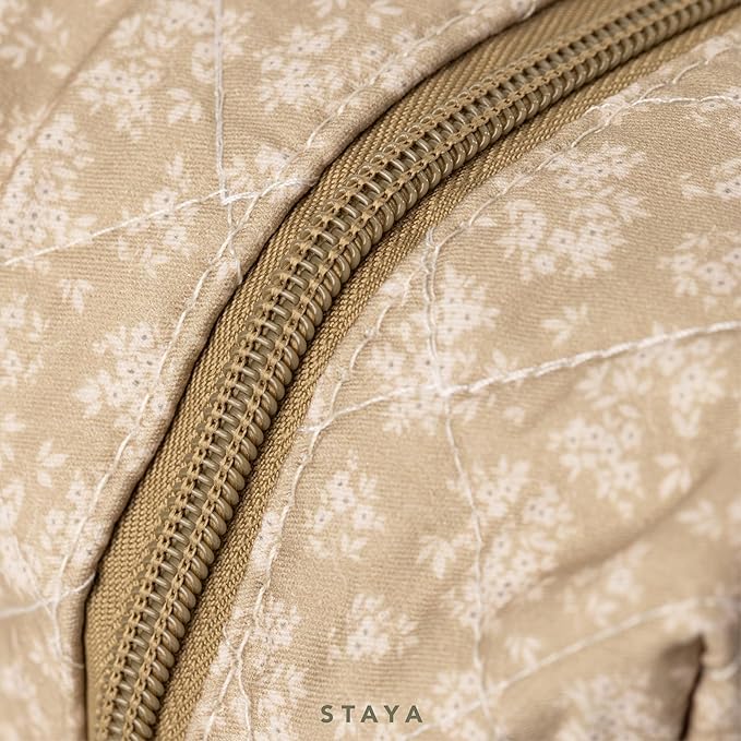 Staya Quilted Duffle Bag - Perfect Travel Companion, Quilted Weekender Bag for Women, (Floral Canvas)