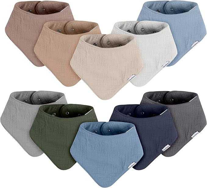 Gerber unisex-baby Muslin Bandana Bibs