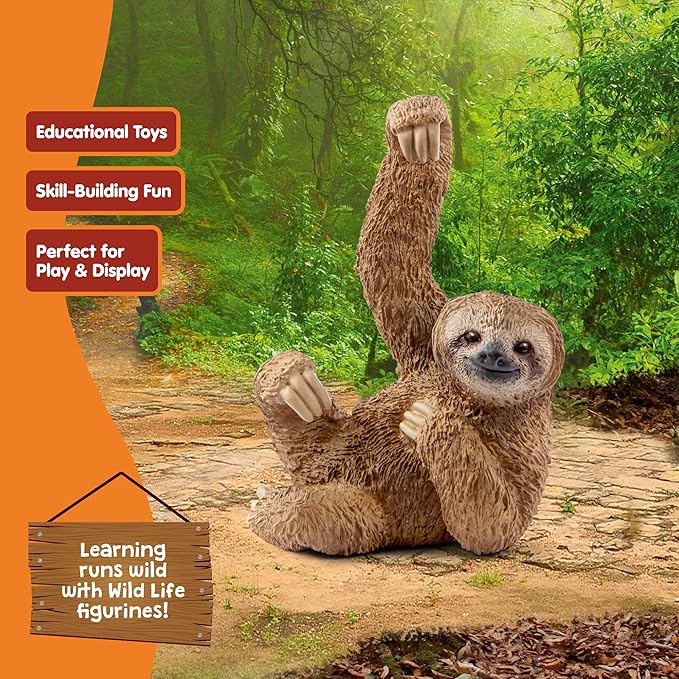 Schleich Wild Life, Wild Animal Jungle Toys for Boys and Girls Ages 3 and above, Sloth Toy Figurine