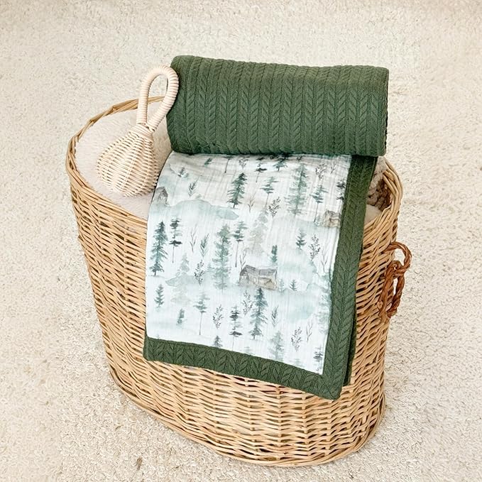 Personalized Baby Blanket with Name – Handmade 100% Organic Cotton Newborn Gift | Custom Knit Blanket for Boys, Girls, Kids & Baby Showers