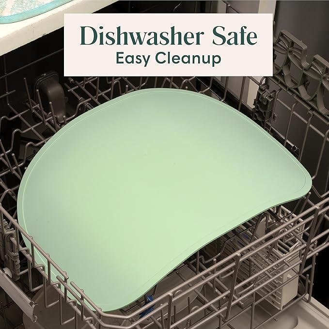 Simka Rose Silicone Baby Placemats That Stick to Table - Non Slip with Raised Edges - For Toddlers and Kids - Dishwasher Safe (Lilac)