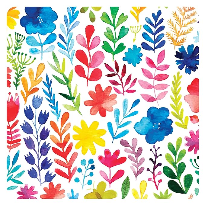 BapronBaby Rainbow Watercolor Floral Bapron - No Neck Tie Safer Bib for Baby & Toddler - Soft Waterproof Stain Resistant - Machine Washable - Sz Baby/Toddler 6m-3T