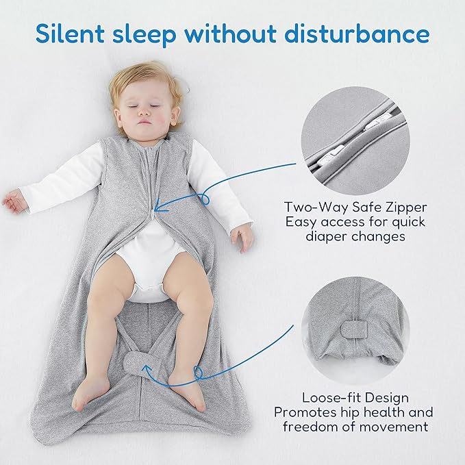 TotAha Sleep Sack 3-6 months, Buttery Soft Swaddle Transition Wearable Blanket Baby Sleeping Bag for Girl Boy,3 Pack 0.5 TOG