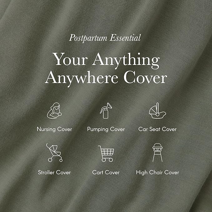 Solly Baby Nursing Cover, Ultra-Breathable, Lightweight Breastfeeding Cover-Up, Buttery-Soft Fabric, Universal Fit, Postpartum Essentials, Newborn Must Haves, Ecru Toile