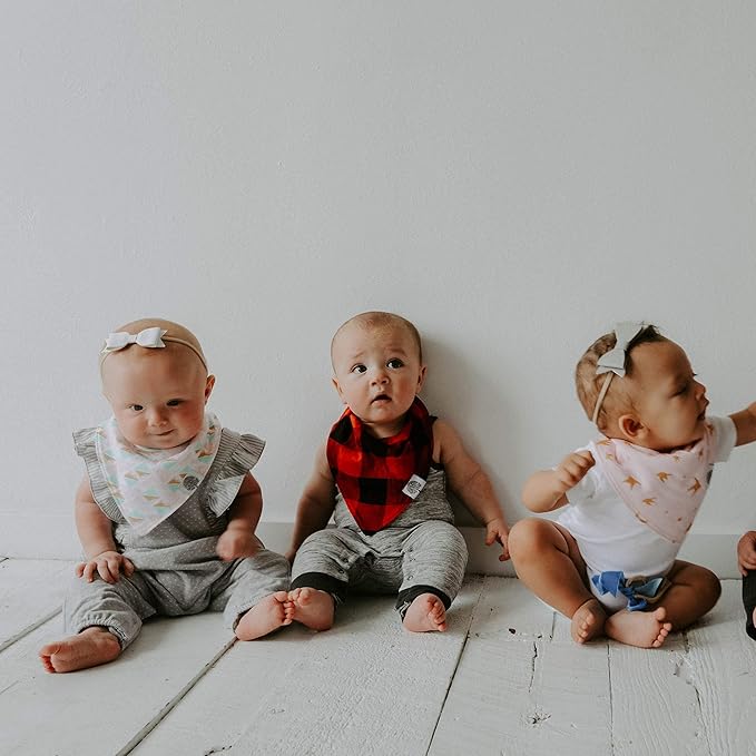 Parker Baby Bandana Drool Bibs 4 Pack Baby Bibs for Boys, Girls, Unisex