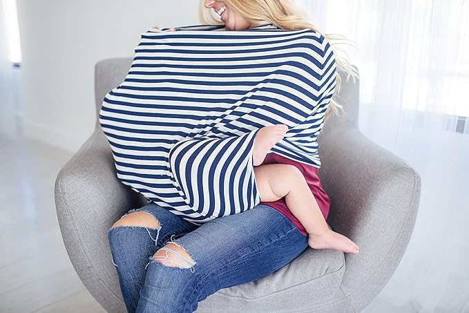 Copper Pearl Baby Car Seat Cover Canopy and Nursing Cover Multi-Use Stretchy 5 in 1 Gift The Sailor