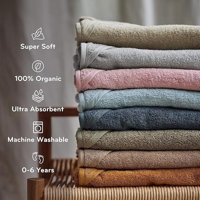 Baby Hooded Towel – Organic Cotton Baby Bath Towels – Baby Towels, Baby Bath Towels for Baby Boy, Baby Girl, 32" x 32" Super-Soft and Absorbent Baby Towels for Newborn (Panda)