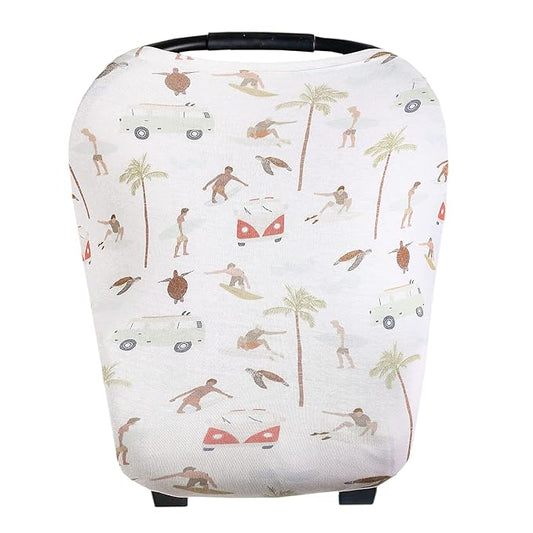 Copper Pearl Multi-Use Cover: Car Seat Covers, Nursing Cover, and Stroller Cover for Sun - Stretchy Fabric, All-Season Use, Stylish Designs, Easy Access for Moms - Maui