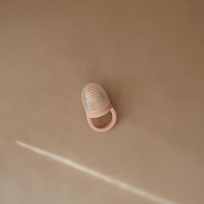 mushie Silicone Baby Fresh Fruit & Food Feeder Pacifier | 6 Months+ (Blush)