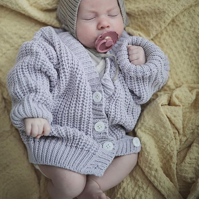 FRIGG Daisy Natural Rubber Baby Pacifier | Made in Denmark | BPA-Free (Woodchuck/French Gray, 0-6 Months) 2-Pack